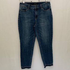 Talbots Flawless Five Pocket High Rise Crop Ankle Length Jean Dark Blue Size 8